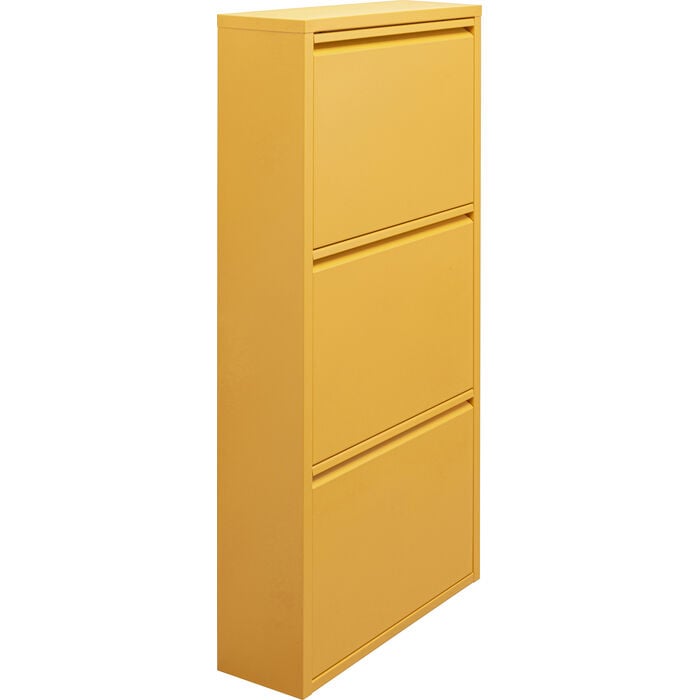 3 Drawer Yellow Shoe Container