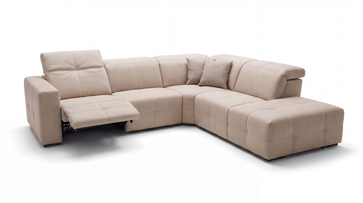 Sauvanne Electric Recliner Corner Sofa Cashmere Opale