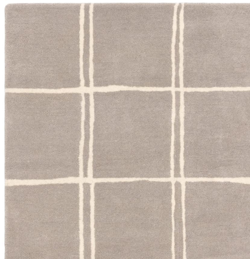 Albany Rug Silver/Grey Grid