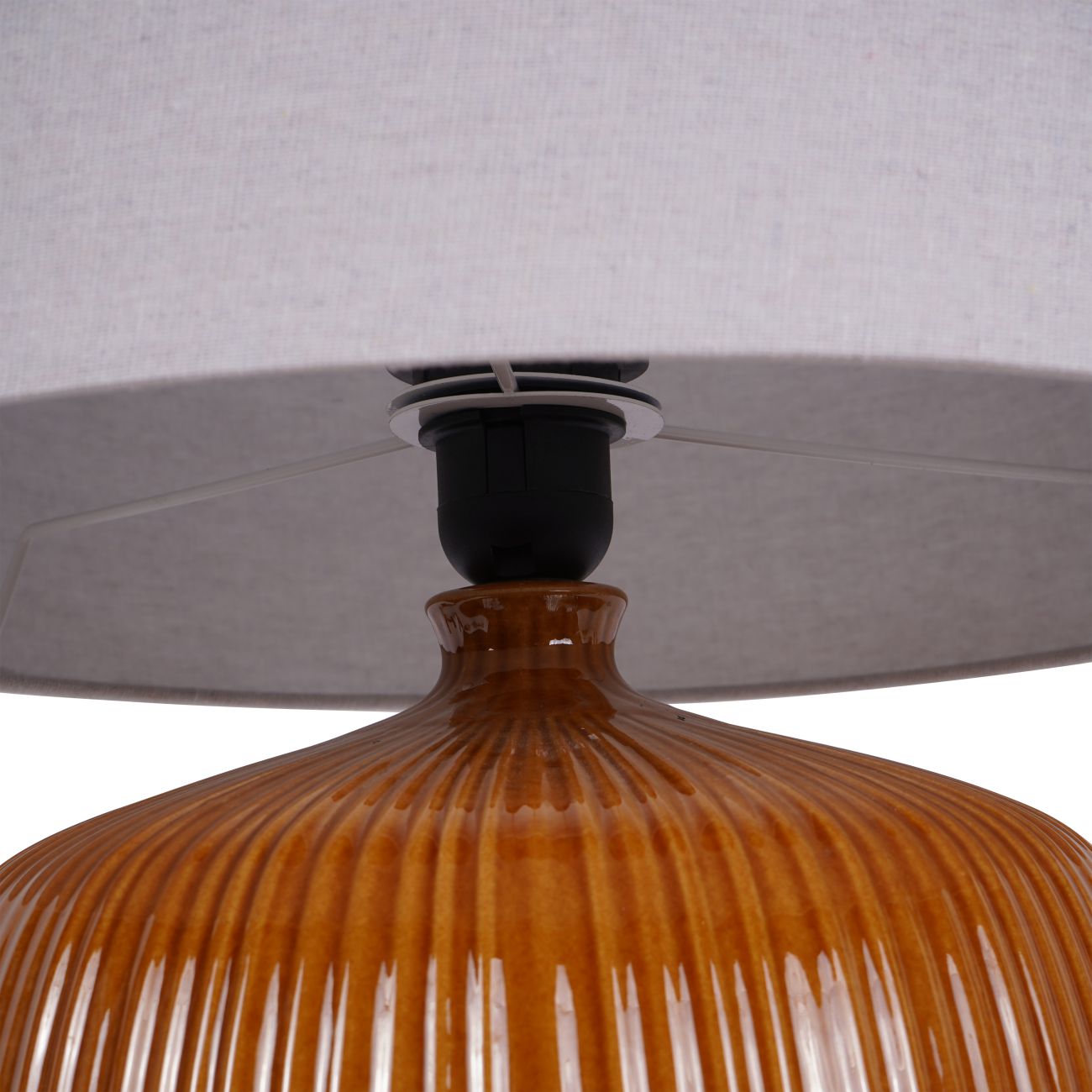 Bruno Ceramic Burnt Ochre Table Lamp