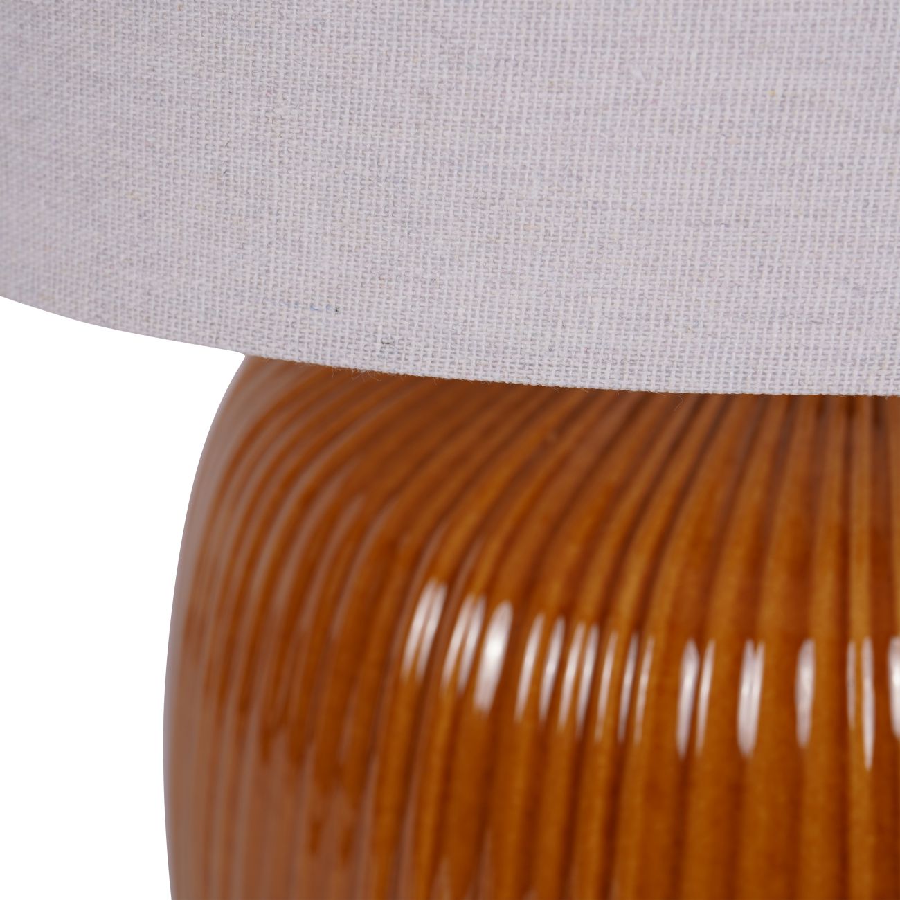 Bruno Ceramic Burnt Ochre Table Lamp