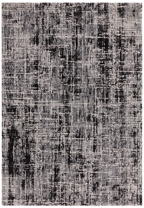 Kuza Rug Abstract Black