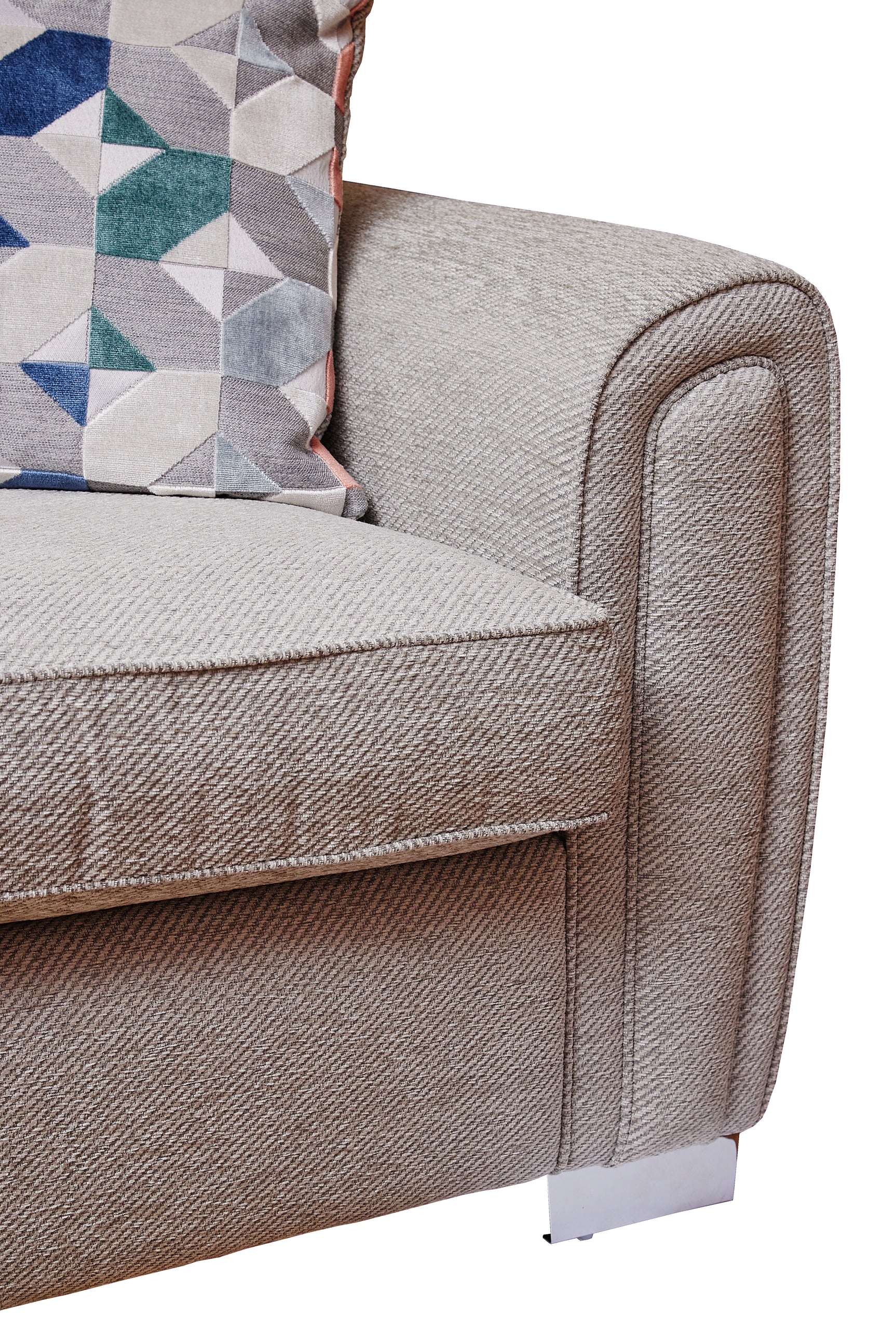 Louisiana 3 Seater Fabric Sofa Bed Grey