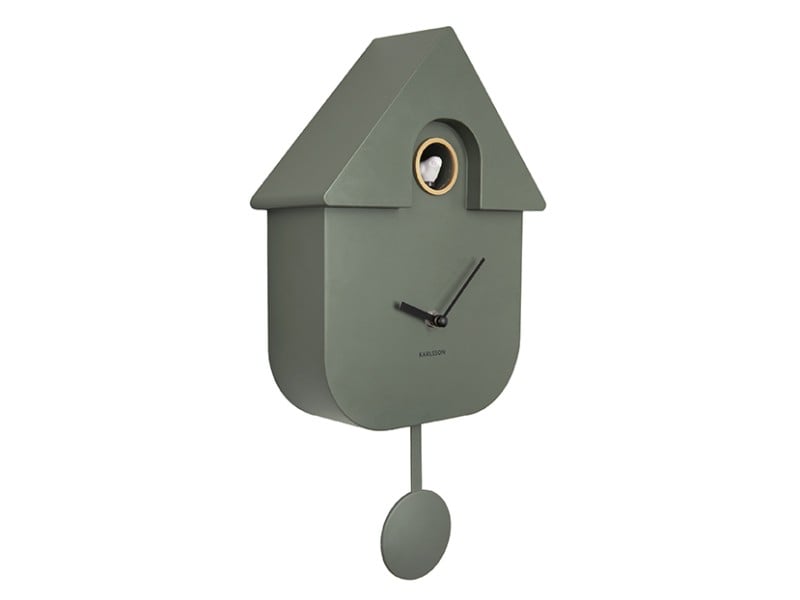 Modern Cuckoo Wall Clock - Jungle Green