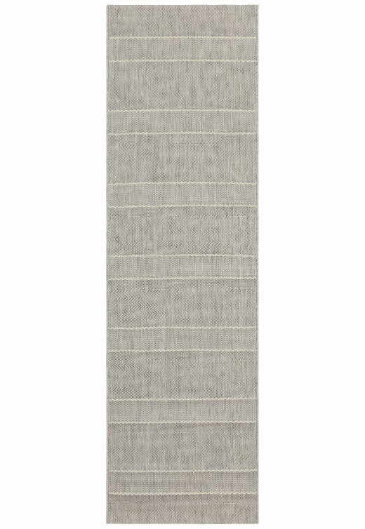 Patio Beige Stripe Outdoor Rug