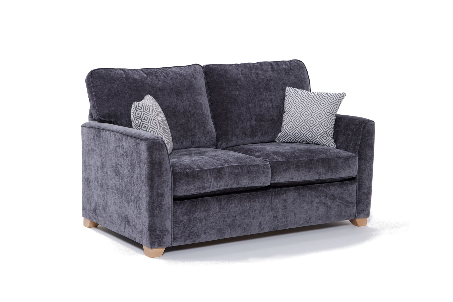 Piper 2 Seater Fabric Sofa Bed Charcoal