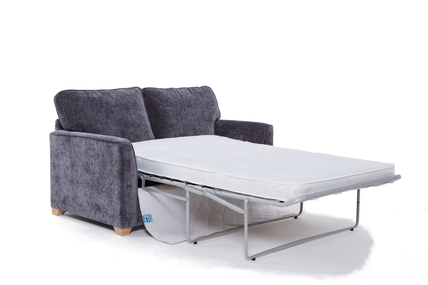 Piper 2 Seater Fabric Sofa Bed Charcoal