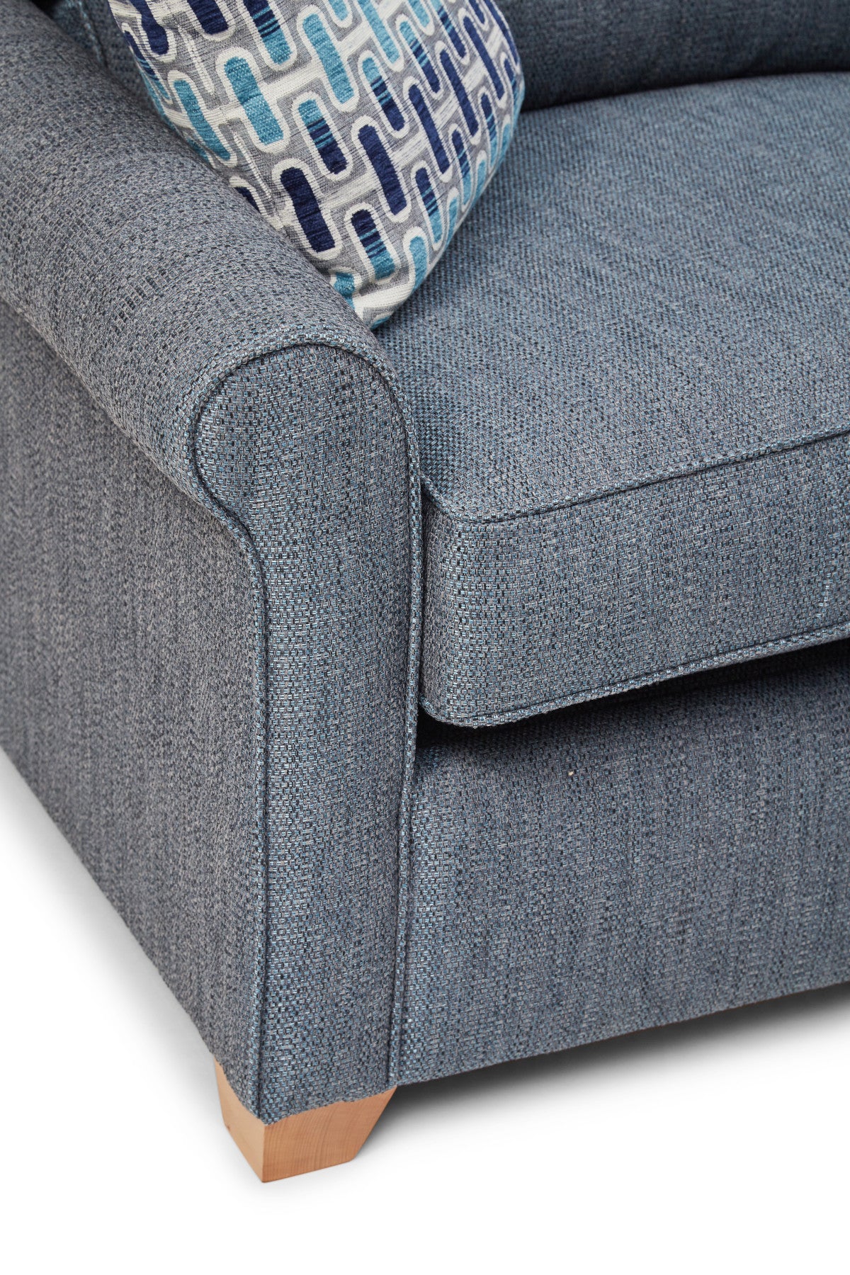 Poppy 3 Seater Fabric Sofa Bed Blue