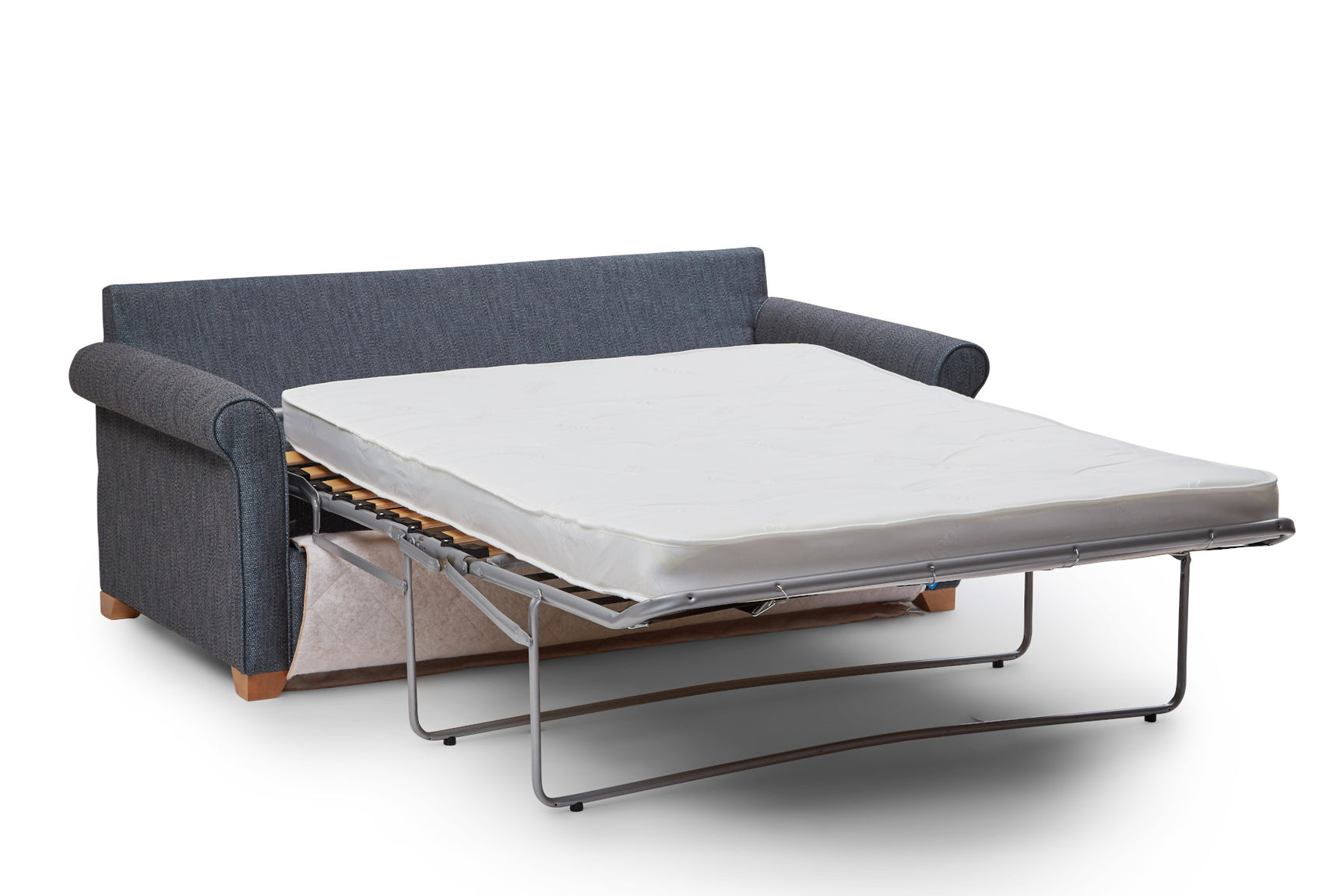 Poppy 3 Seater Fabric Sofa Bed Blue