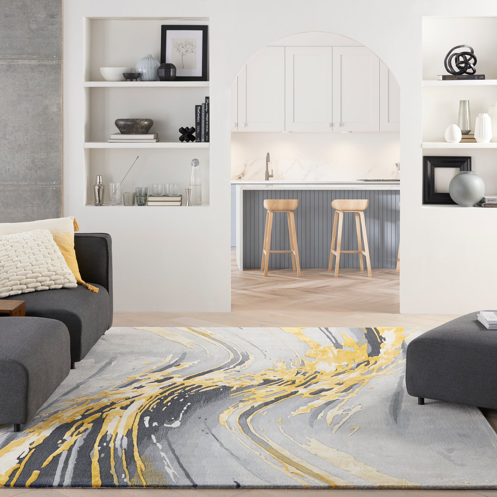 Prismatic Rug PRS24 Grey Gold