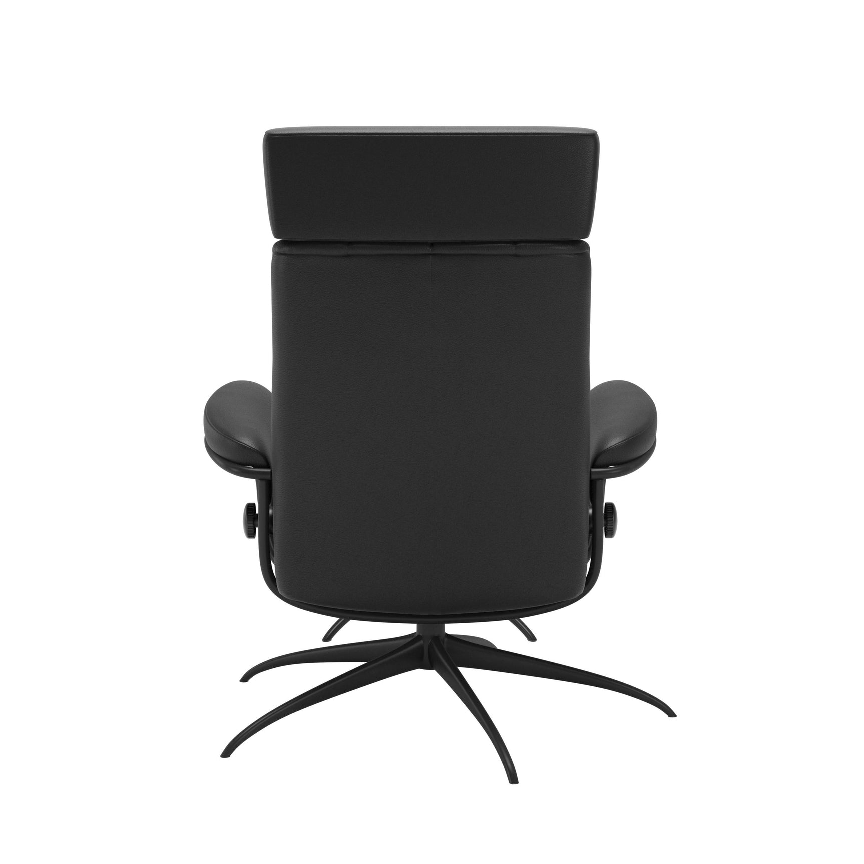 Stressless London Pioneer Recliner Chair & Stool Black