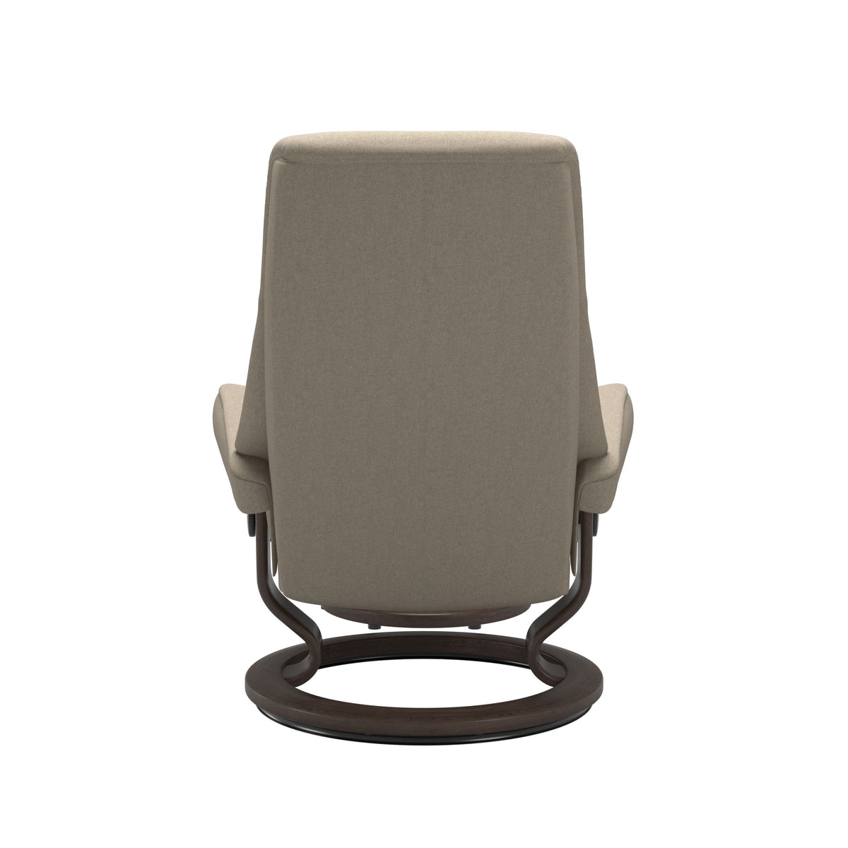 Stressless View M Recliner Light Beige Chair and Stool
