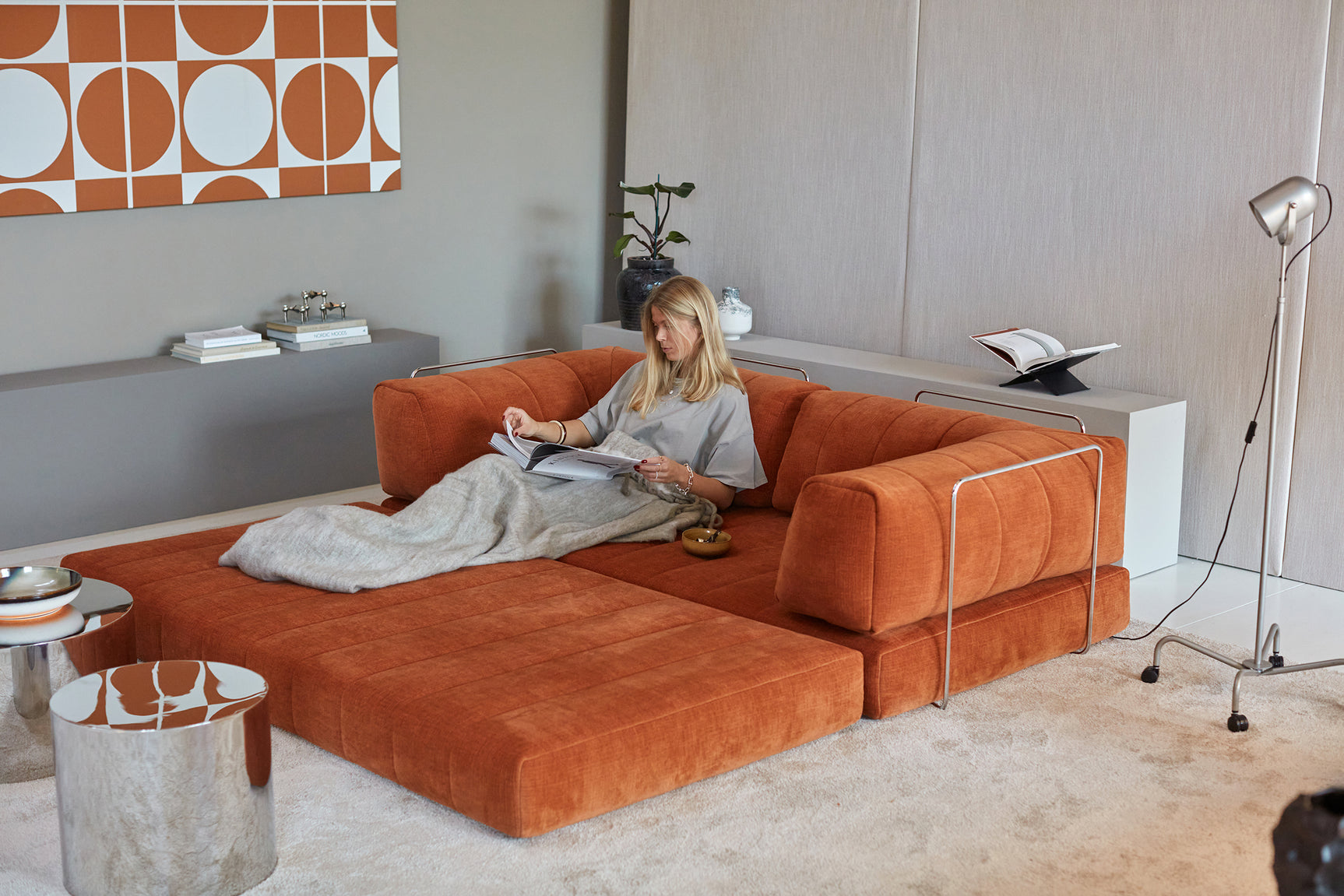 Tesoro Orange Sofa Bed