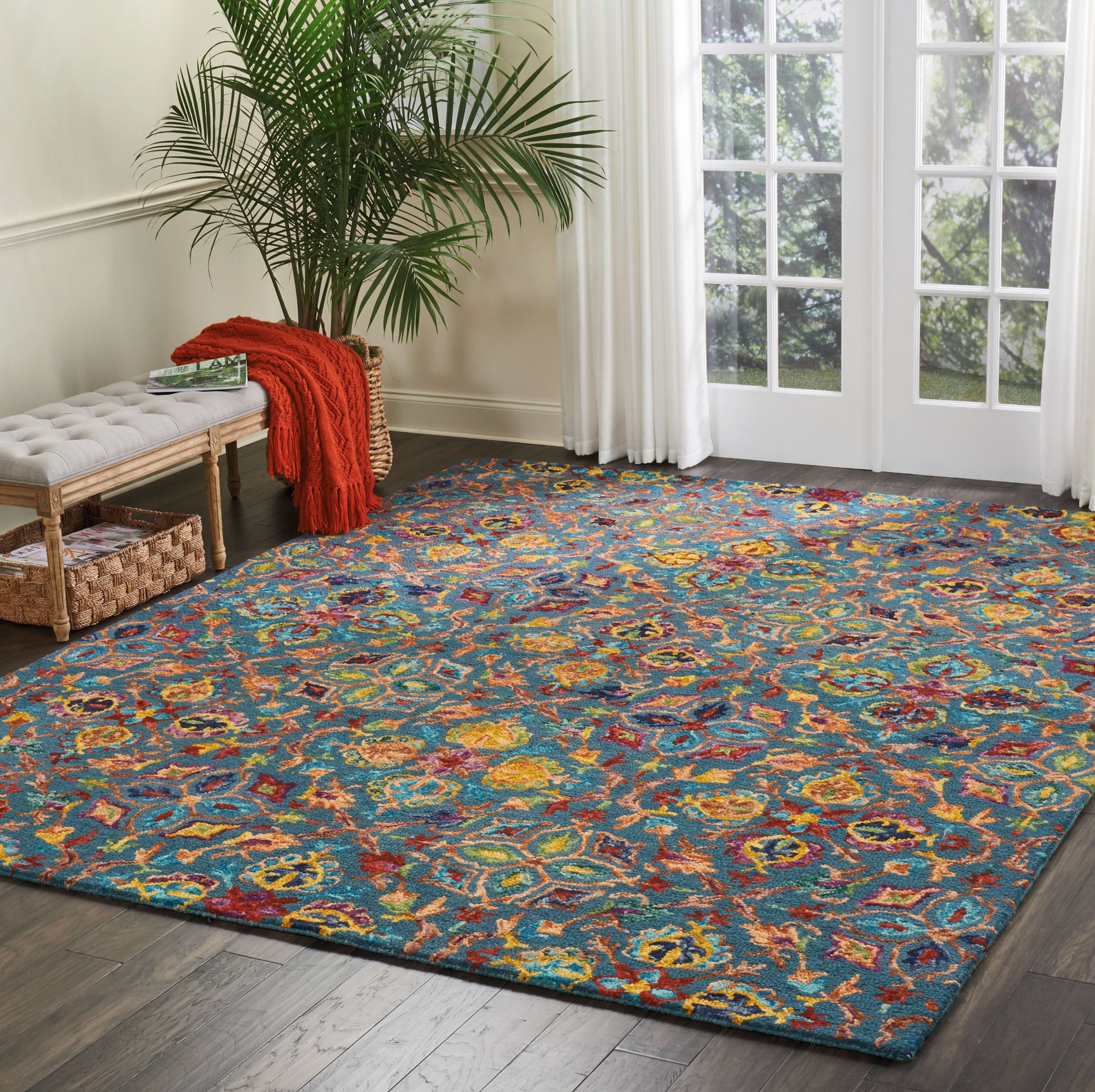 Vibrant VIB08 Teal Rug