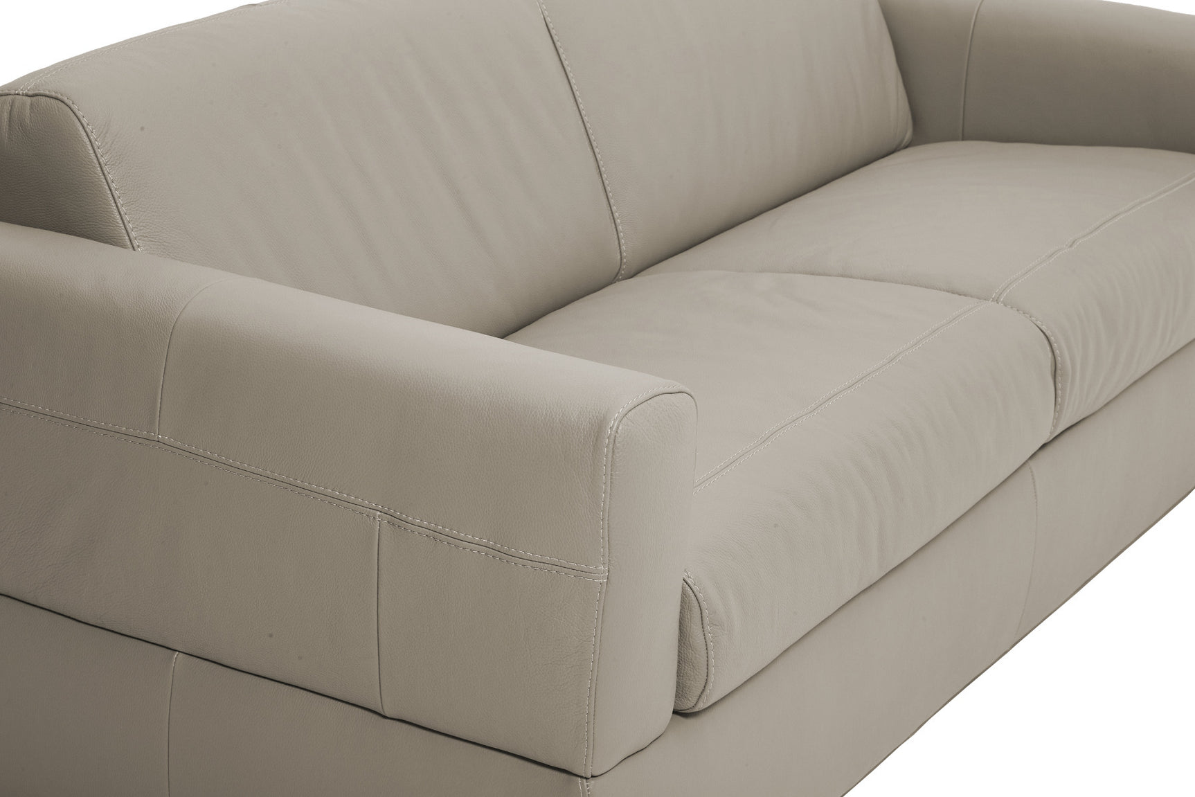 Visconti 3 Seater Leather Sofa Bed Dark Grey