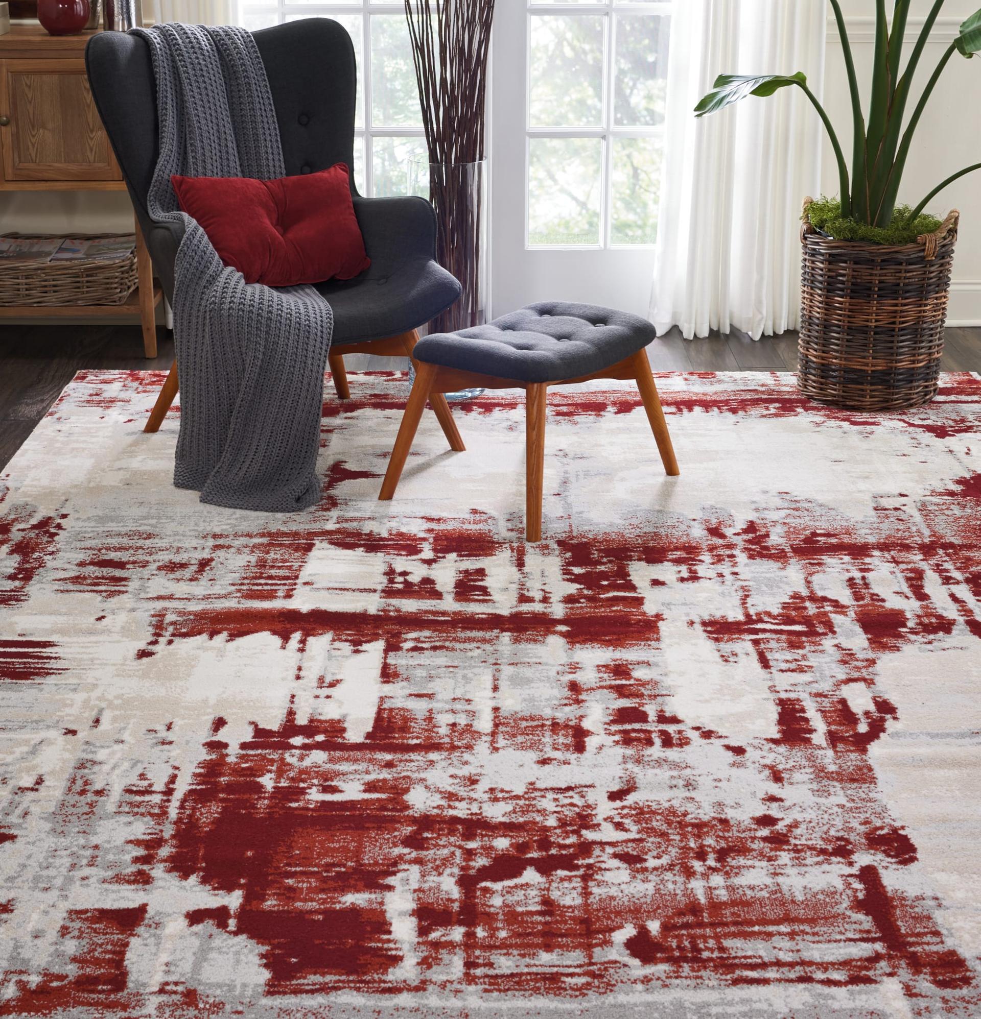 Maxell Rug MAE14 Ivory Red