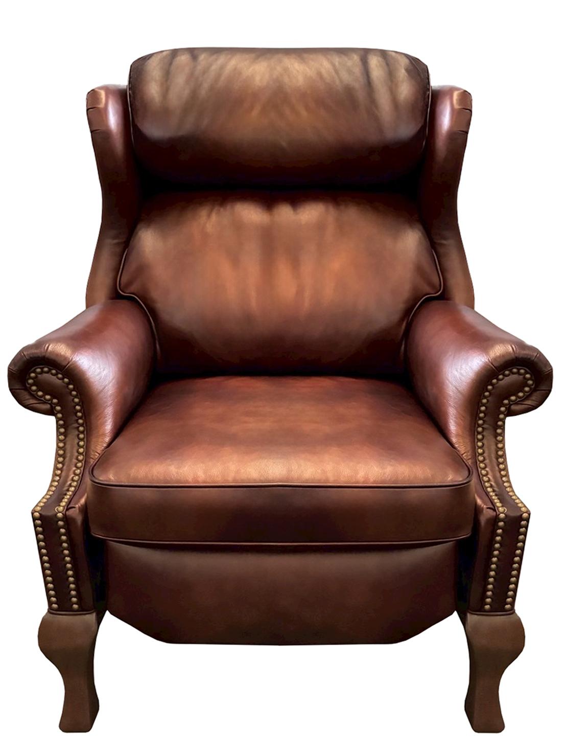 Craster Recliner Wing Chair Vinted Tan