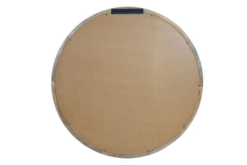 Leon Round Solid Wood Mirror