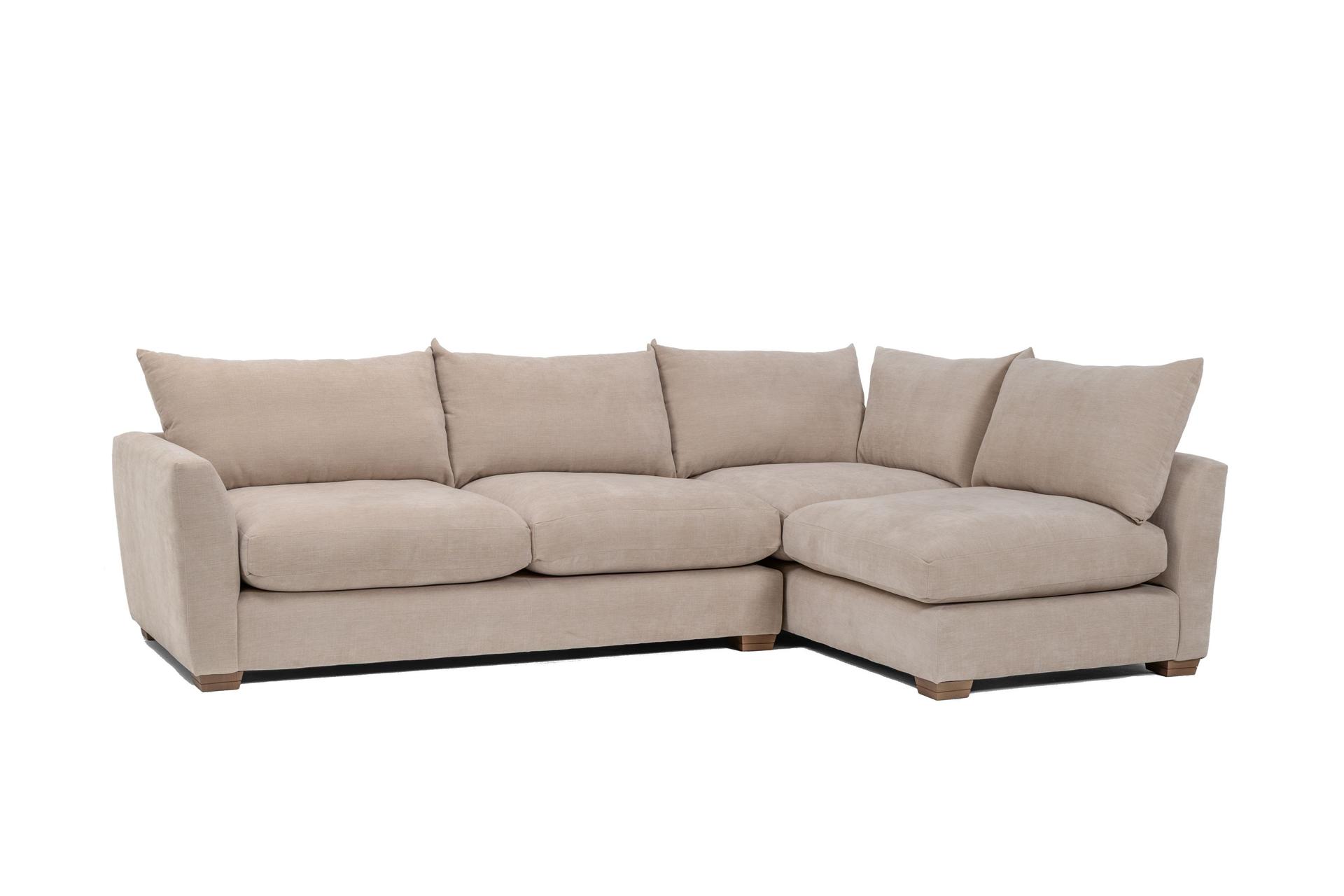 Girona Combi Sofa LHF Digby Beige with Free Footstool