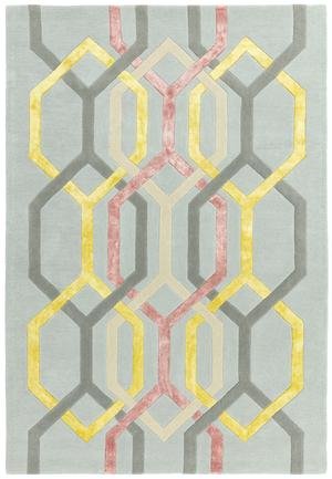 Matrix Rug Hexagon Silver