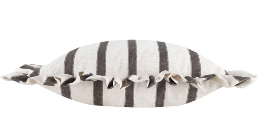 Connie Striped Ruffle Cushion
