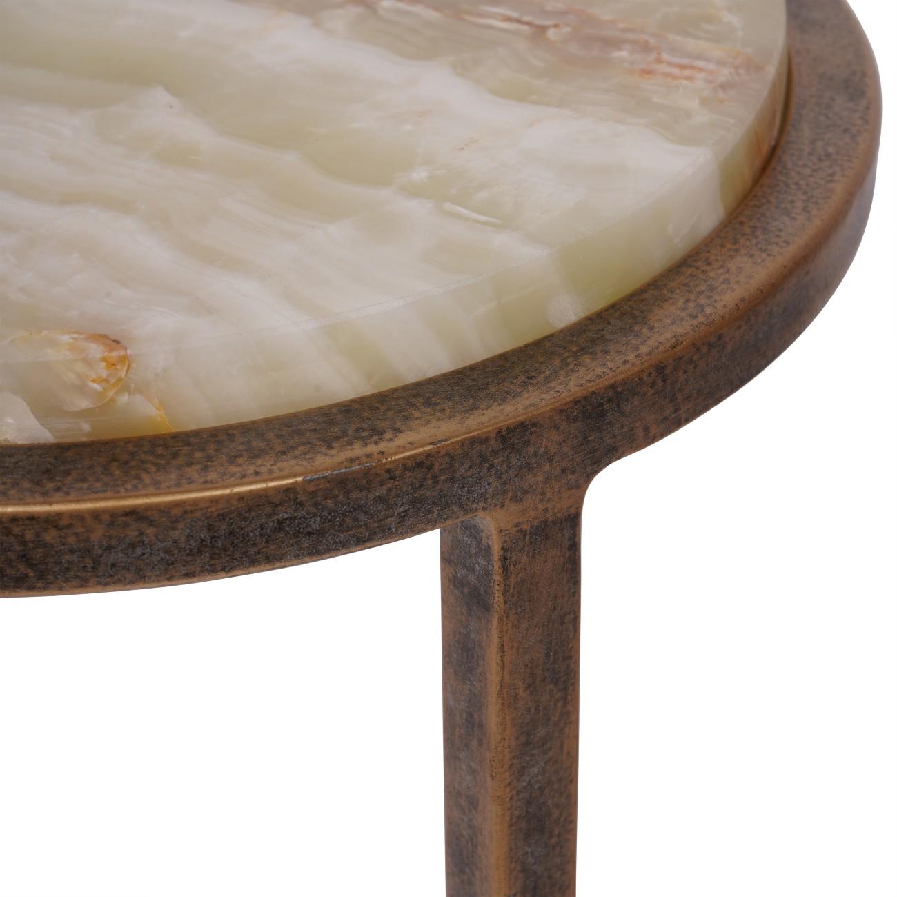 Iota Accent Table Green Onyx