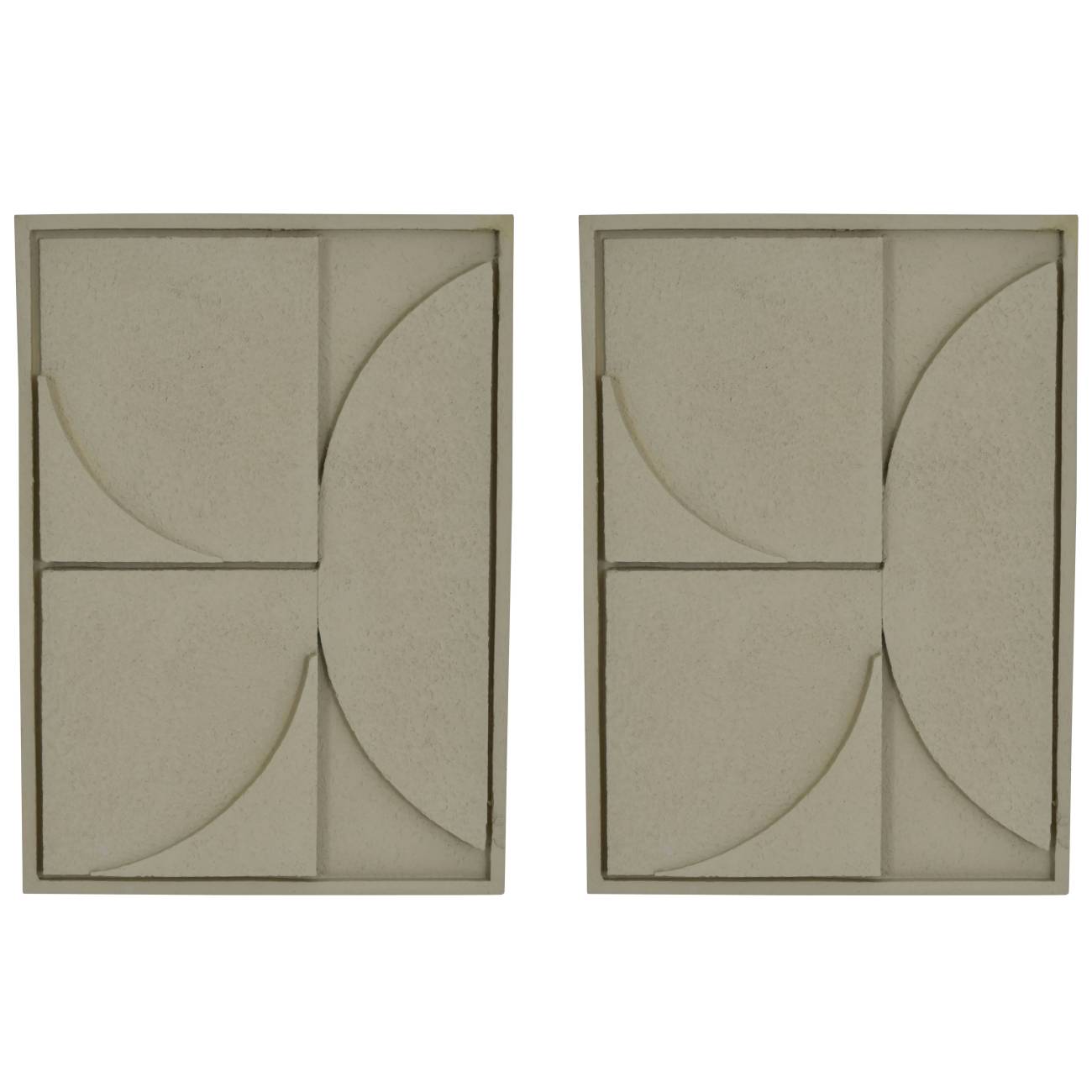 Set of 2 Geometric 3D Wall Art Panels