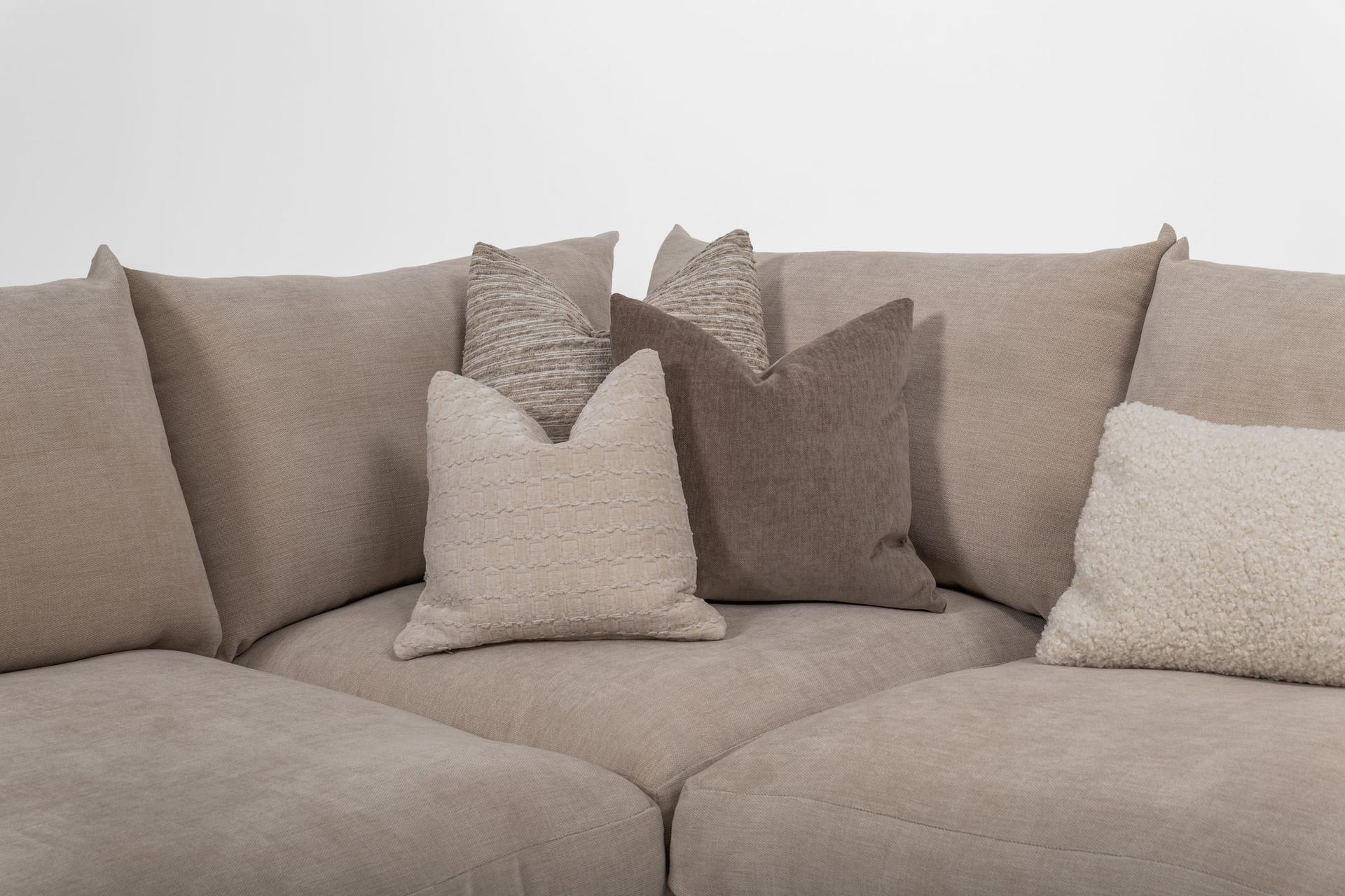 Girona Combi Sofa RHF Digby Beige with Free Footstool