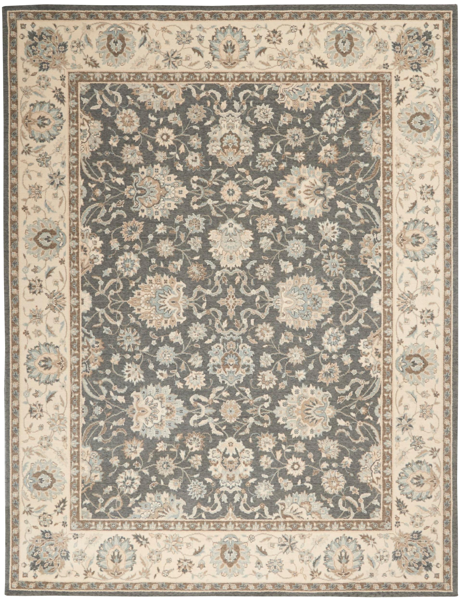 Living Treasures Rug LI16 Grey/Ivory