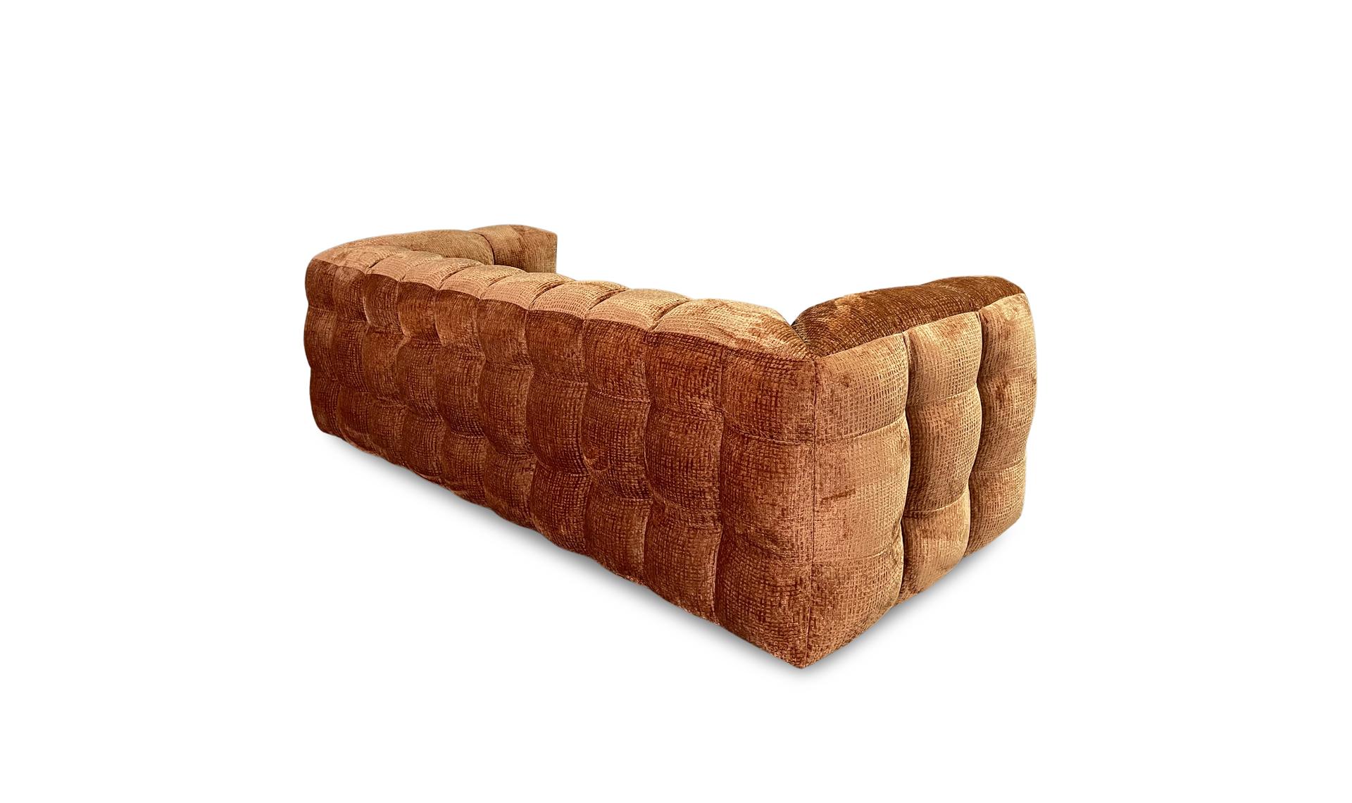 Arken Puffed Sofa Burned Orange