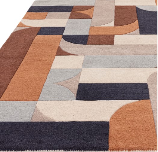 Matrix Klotski Terracotta Rug