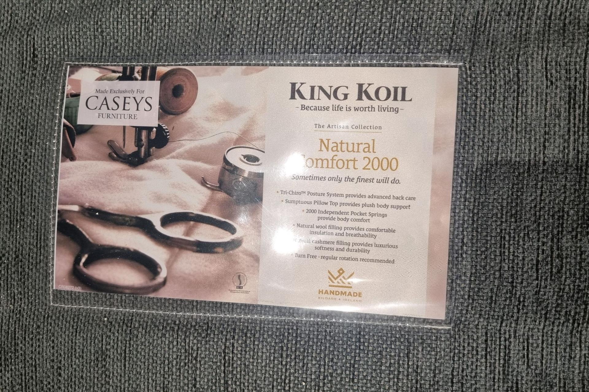 King Koil Natural Comfort 2000 Mattress 5ft (Mattress Only) - Clearance Cork
