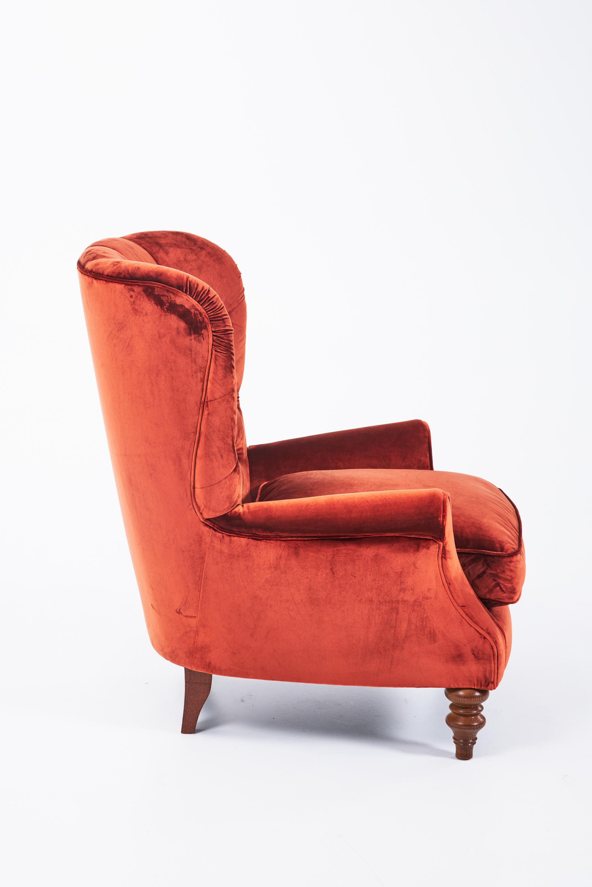 Jethro Buttoned Wing Chair