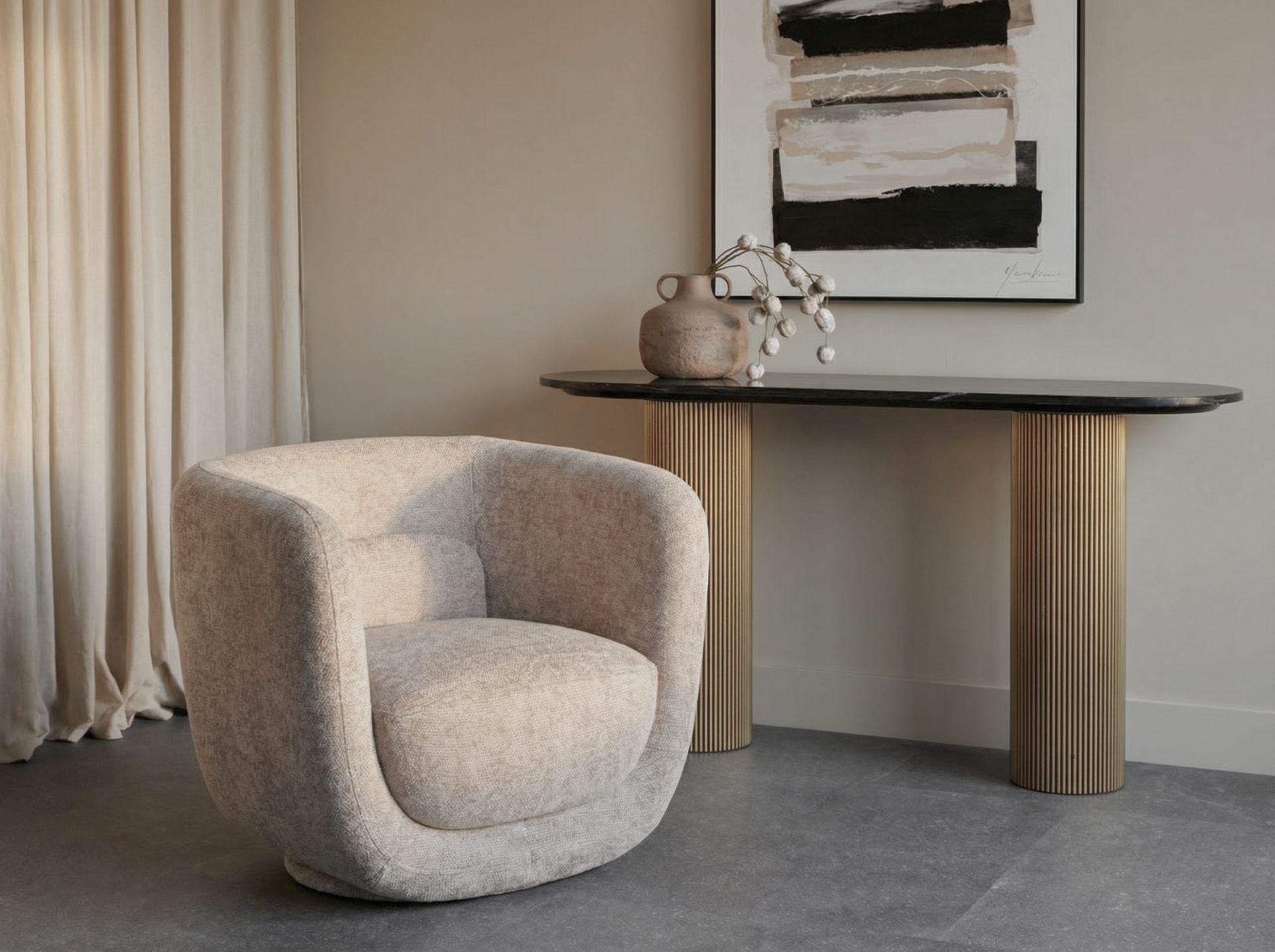 Arken Swivel Chair Beige