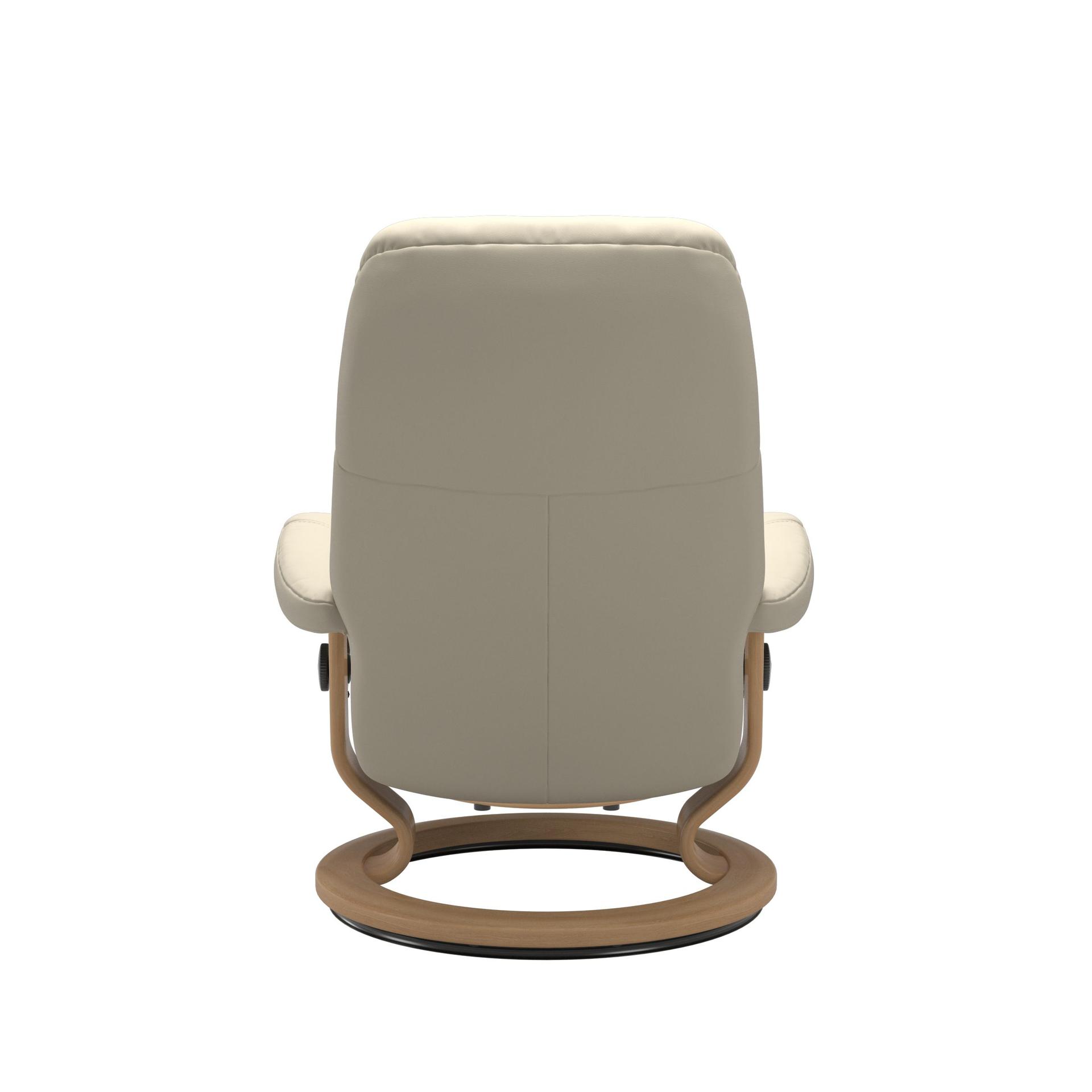 Stressless Consul Cream Medium Clas Recliner Chair and Stool