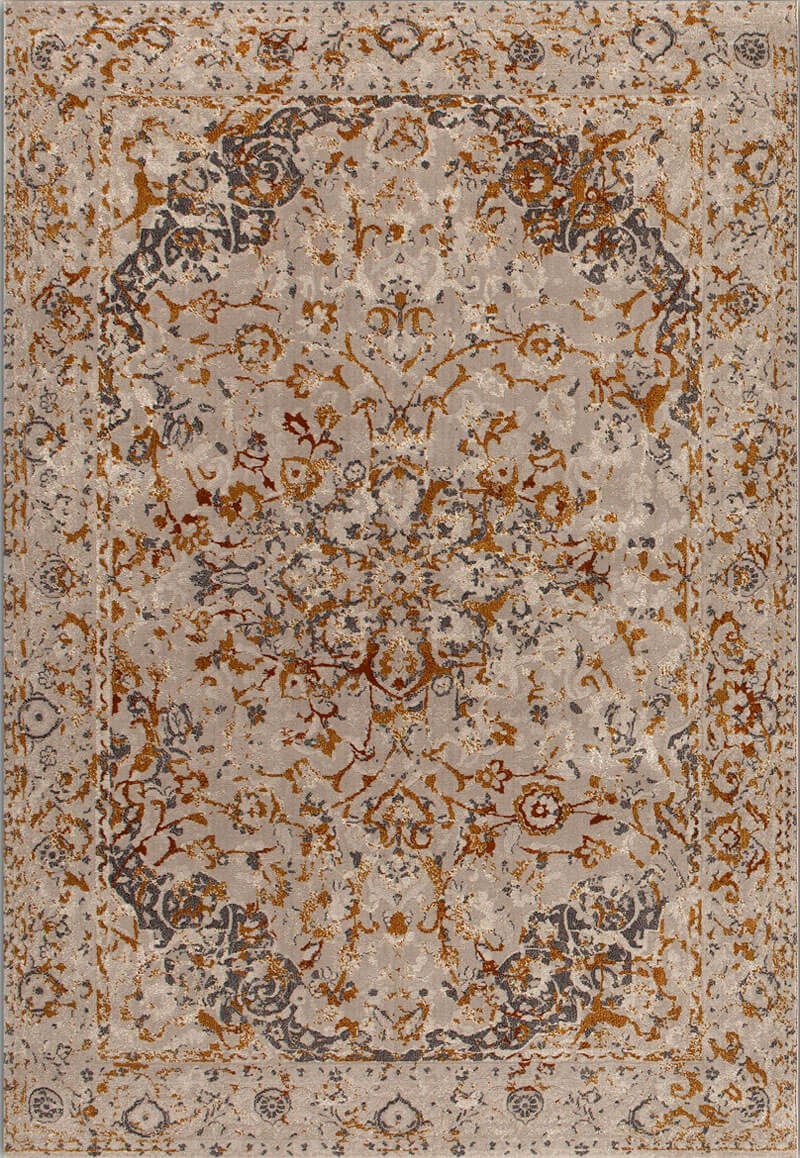 Grandeur Rug Silver Medallion