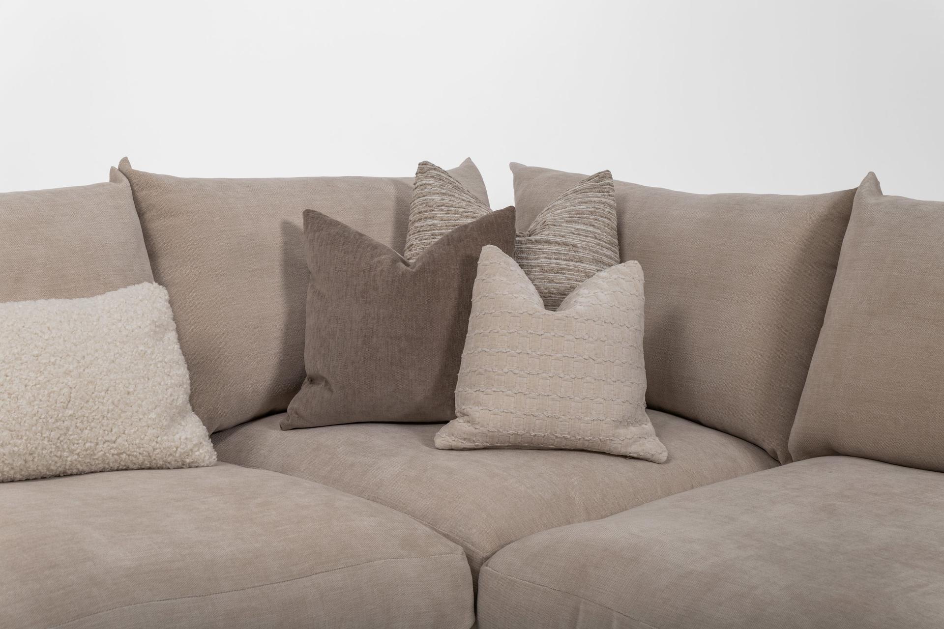 Girona Combi Sofa LHF Digby Beige with Free Footstool
