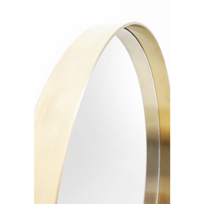 Brass Round Curve Mirror