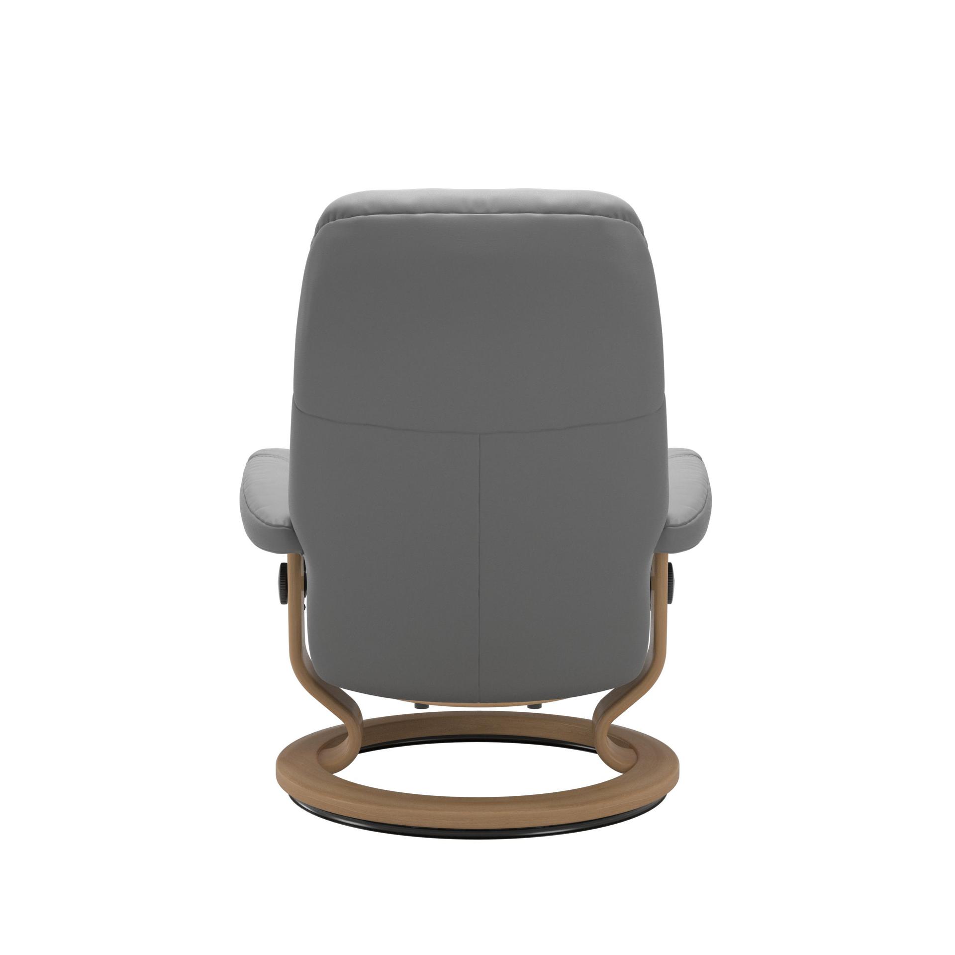 Stressless Consul Wild Dove Small Clas Recliner Chair and Stool