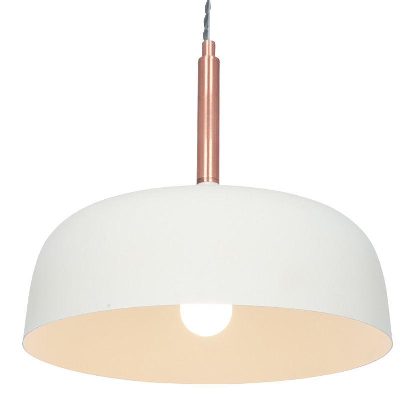 Anke Matte Cream Domed Metal Pendant