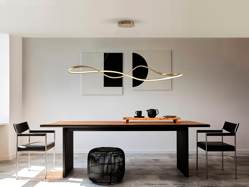 Lia Large Gold Pendant Lamp