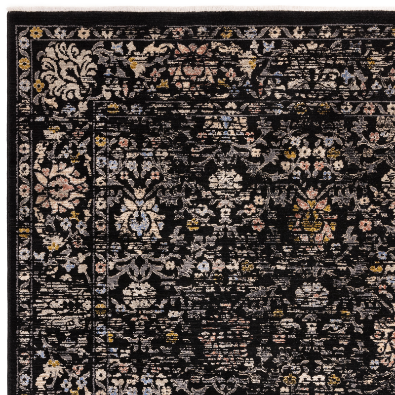 Sovereign Rug Black Vintage Floral