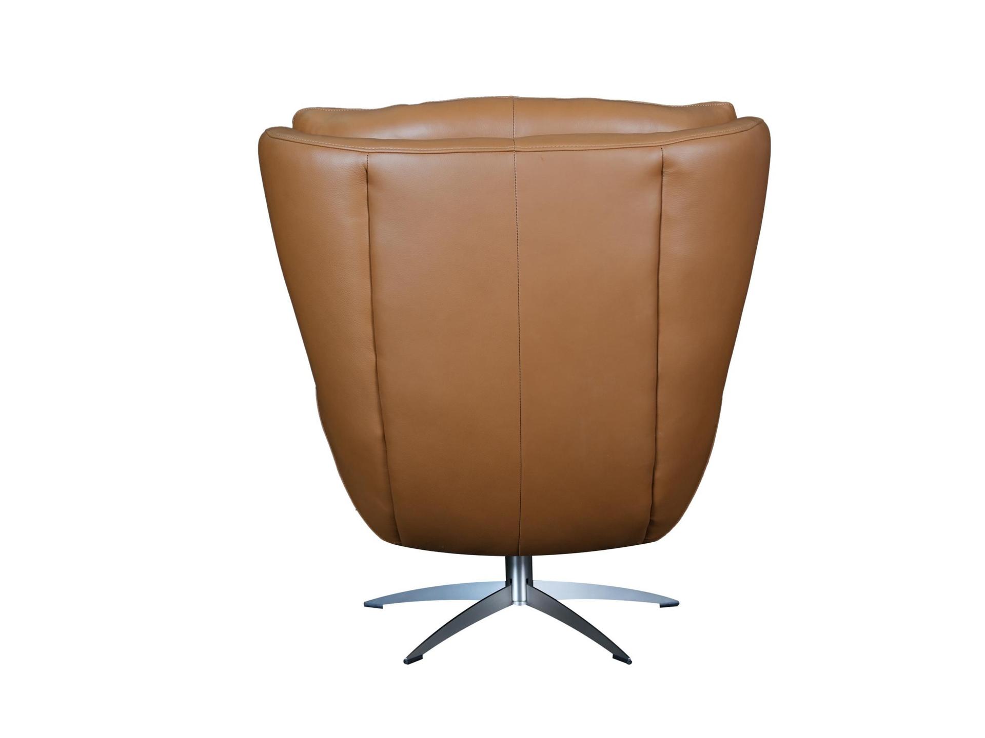 Glen Bergen Tan Leather Swivel Chair