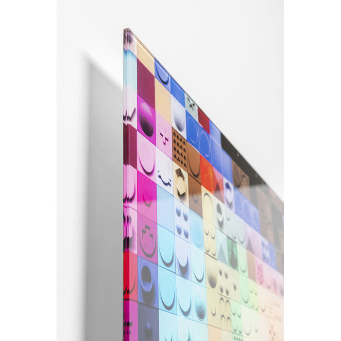 Pixel Face Glass Picture