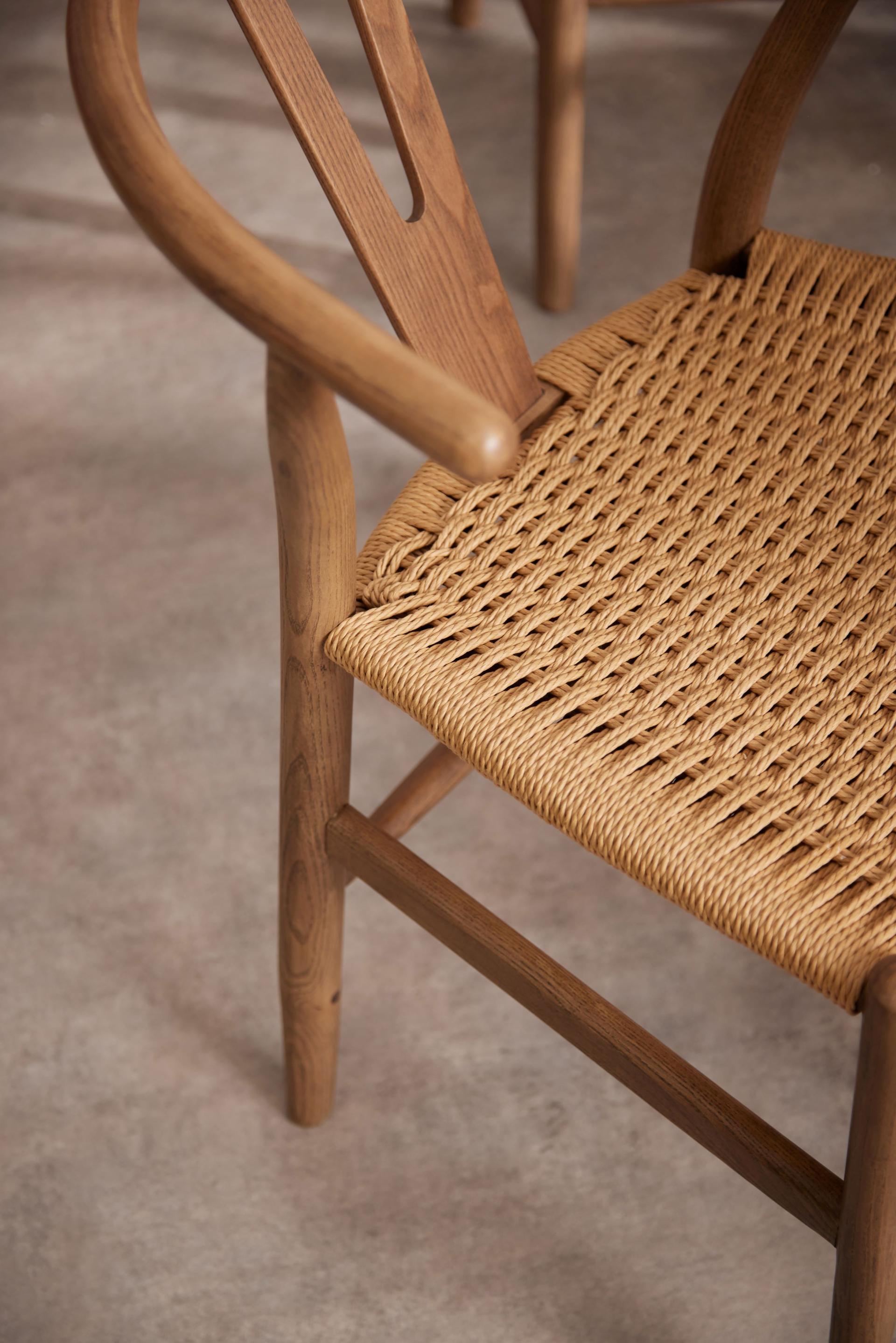Hugo Wishbone Chair with Dark Legs
