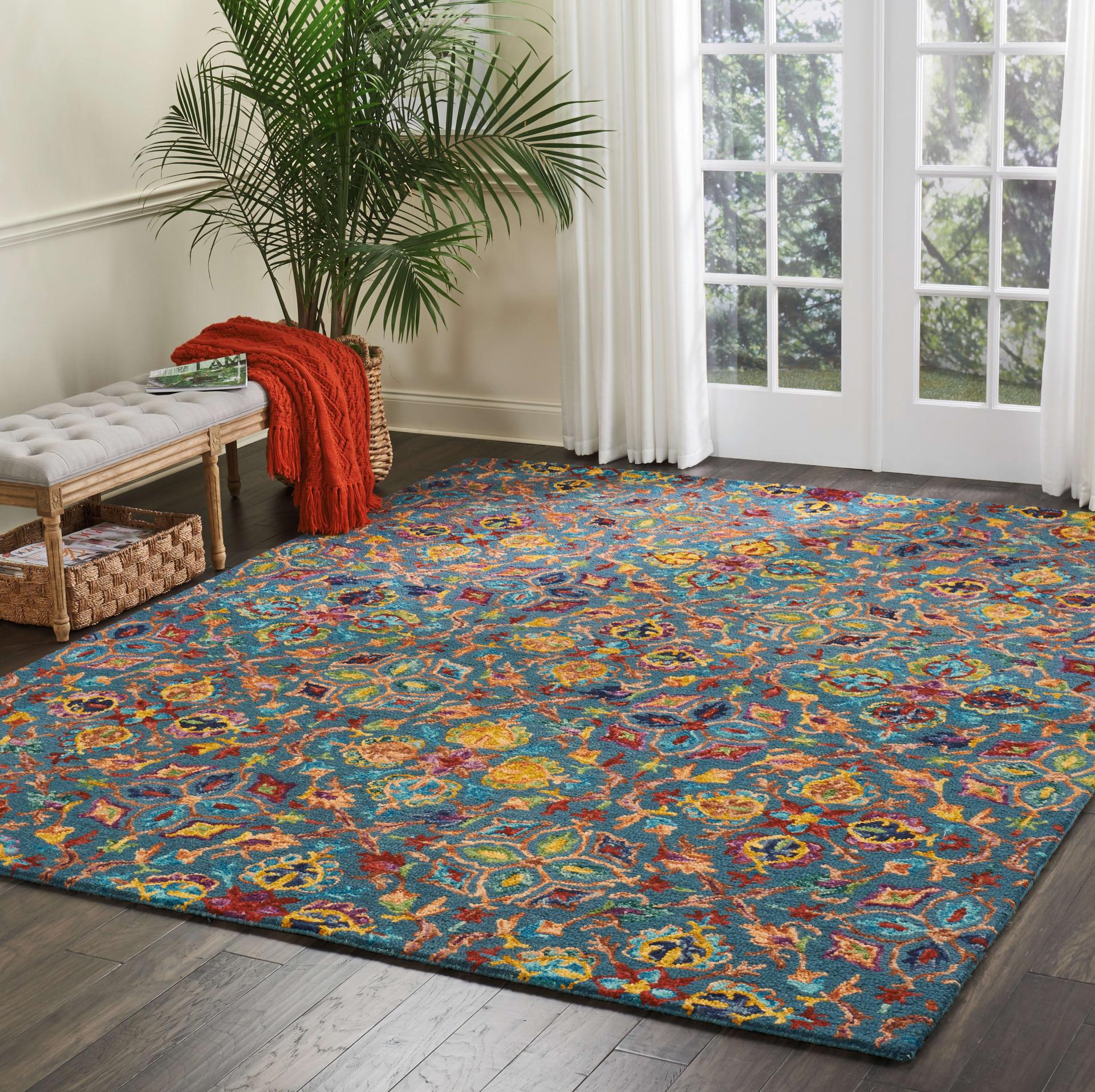 Vibrant VIB08 Teal Rug