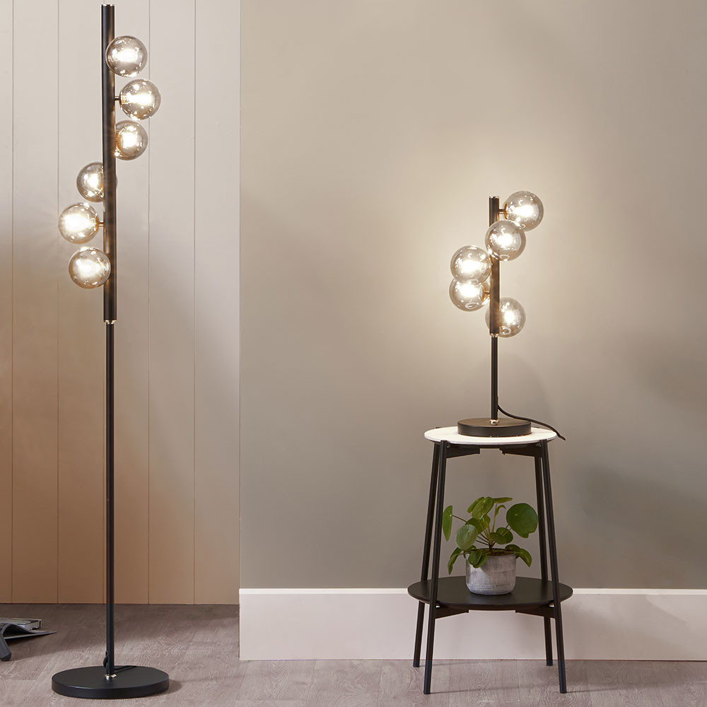 Smoke sales table lamp