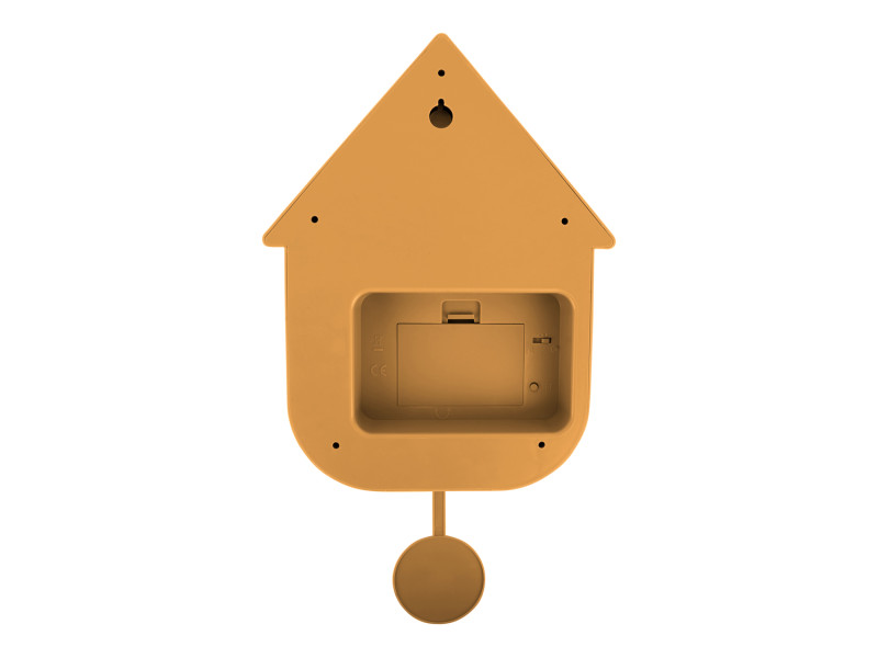 Modern Cuckoo Wall Clock - Ochre Yellow