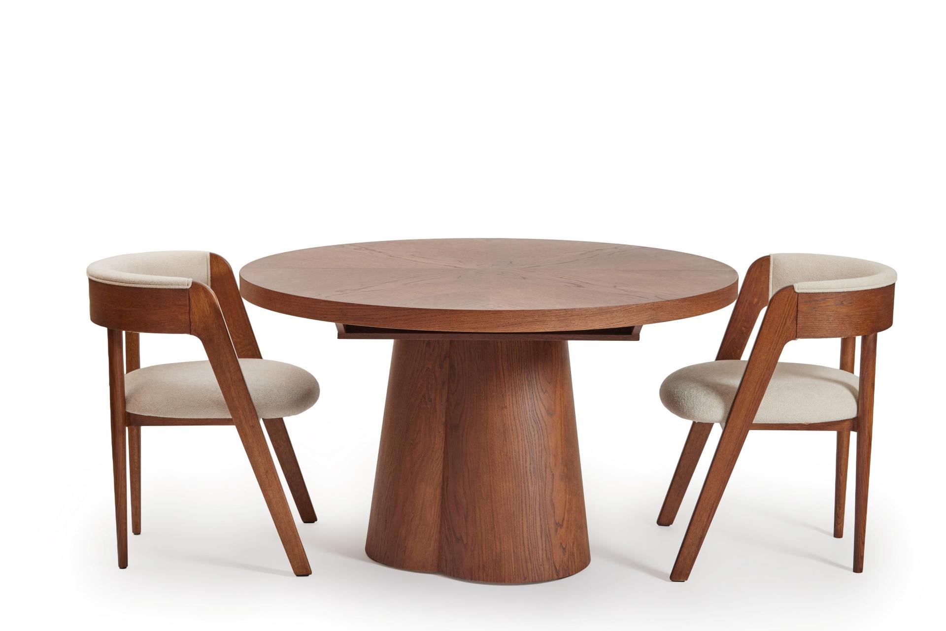 Ailbhe Round Extending Dining Table Bordo
