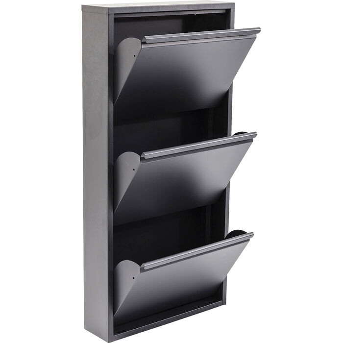 3 Drawer Anthracite Shoe Container